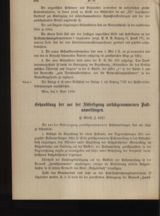 Post- und Telegraphen-Verordnungsblatt für das Verwaltungsgebiet des K.-K. Handelsministeriums 19050413 Seite: 2