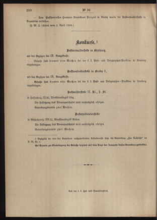 Post- und Telegraphen-Verordnungsblatt für das Verwaltungsgebiet des K.-K. Handelsministeriums 19050413 Seite: 6