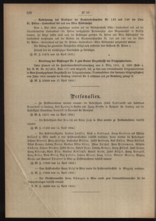 Post- und Telegraphen-Verordnungsblatt für das Verwaltungsgebiet des K.-K. Handelsministeriums 19050421 Seite: 2