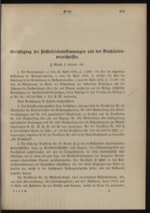 Post- und Telegraphen-Verordnungsblatt für das Verwaltungsgebiet des K.-K. Handelsministeriums 19050503 Seite: 13