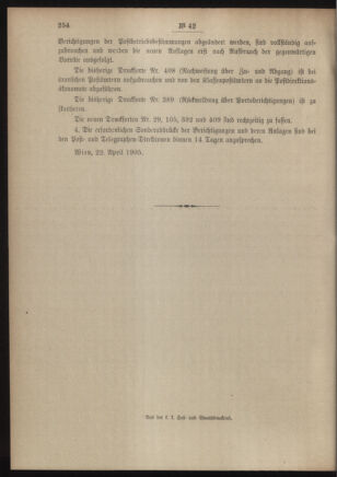 Post- und Telegraphen-Verordnungsblatt für das Verwaltungsgebiet des K.-K. Handelsministeriums 19050503 Seite: 14