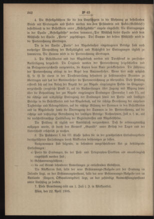 Post- und Telegraphen-Verordnungsblatt für das Verwaltungsgebiet des K.-K. Handelsministeriums 19050503 Seite: 2