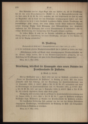 Post- und Telegraphen-Verordnungsblatt für das Verwaltungsgebiet des K.-K. Handelsministeriums 19050512 Seite: 2