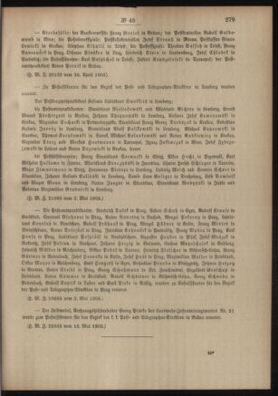 Post- und Telegraphen-Verordnungsblatt für das Verwaltungsgebiet des K.-K. Handelsministeriums 19050517 Seite: 3