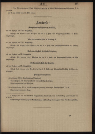 Post- und Telegraphen-Verordnungsblatt für das Verwaltungsgebiet des K.-K. Handelsministeriums 19050527 Seite: 3