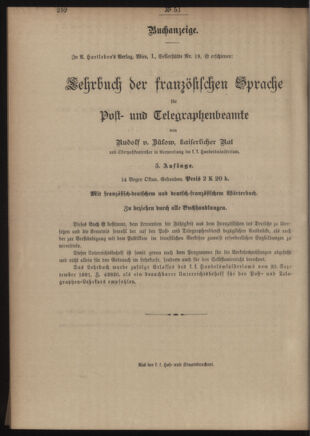 Post- und Telegraphen-Verordnungsblatt für das Verwaltungsgebiet des K.-K. Handelsministeriums 19050527 Seite: 4