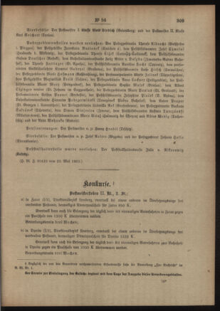 Post- und Telegraphen-Verordnungsblatt für das Verwaltungsgebiet des K.-K. Handelsministeriums 19050609 Seite: 3