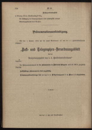 Post- und Telegraphen-Verordnungsblatt für das Verwaltungsgebiet des K.-K. Handelsministeriums 19050609 Seite: 4