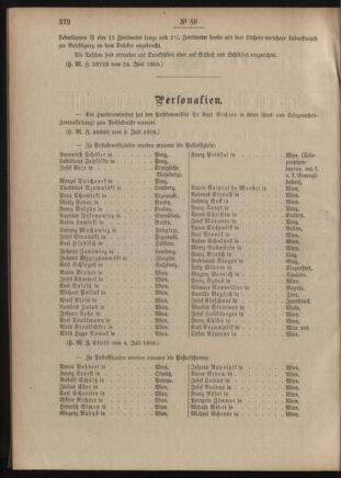 Post- und Telegraphen-Verordnungsblatt für das Verwaltungsgebiet des K.-K. Handelsministeriums 19050712 Seite: 2