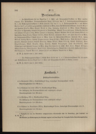 Post- und Telegraphen-Verordnungsblatt für das Verwaltungsgebiet des K.-K. Handelsministeriums 19050718 Seite: 2