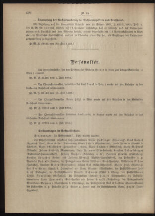 Post- und Telegraphen-Verordnungsblatt für das Verwaltungsgebiet des K.-K. Handelsministeriums 19050801 Seite: 2