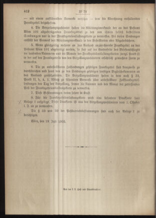 Post- und Telegraphen-Verordnungsblatt für das Verwaltungsgebiet des K.-K. Handelsministeriums 19050805 Seite: 2