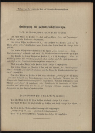 Post- und Telegraphen-Verordnungsblatt für das Verwaltungsgebiet des K.-K. Handelsministeriums 19050805 Seite: 5