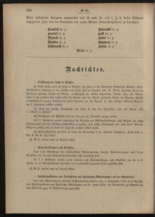 Post- und Telegraphen-Verordnungsblatt für das Verwaltungsgebiet des K.-K. Handelsministeriums 19050829 Seite: 2