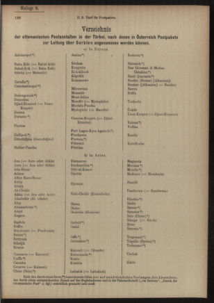 Post- und Telegraphen-Verordnungsblatt für das Verwaltungsgebiet des K.-K. Handelsministeriums 19050922 Seite: 11