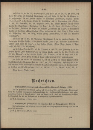 Post- und Telegraphen-Verordnungsblatt für das Verwaltungsgebiet des K.-K. Handelsministeriums 19051007 Seite: 3