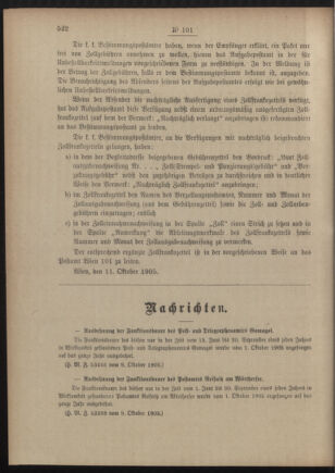 Post- und Telegraphen-Verordnungsblatt für das Verwaltungsgebiet des K.-K. Handelsministeriums 19051014 Seite: 2