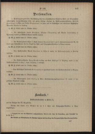 Post- und Telegraphen-Verordnungsblatt für das Verwaltungsgebiet des K.-K. Handelsministeriums 19051023 Seite: 3