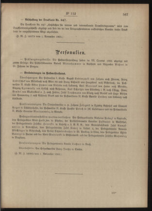 Post- und Telegraphen-Verordnungsblatt für das Verwaltungsgebiet des K.-K. Handelsministeriums 19051108 Seite: 3