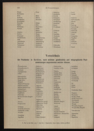 Post- und Telegraphen-Verordnungsblatt für das Verwaltungsgebiet des K.-K. Handelsministeriums 19051121 Seite: 16