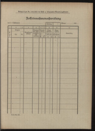 Post- und Telegraphen-Verordnungsblatt für das Verwaltungsgebiet des K.-K. Handelsministeriums 19051123 Seite: 21