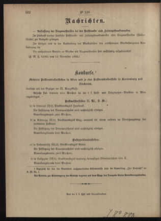 Post- und Telegraphen-Verordnungsblatt für das Verwaltungsgebiet des K.-K. Handelsministeriums 19051125 Seite: 2