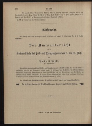 Post- und Telegraphen-Verordnungsblatt für das Verwaltungsgebiet des K.-K. Handelsministeriums 19051204 Seite: 4