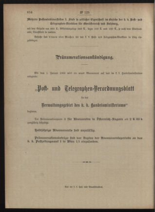 Post- und Telegraphen-Verordnungsblatt für das Verwaltungsgebiet des K.-K. Handelsministeriums 19051212 Seite: 8