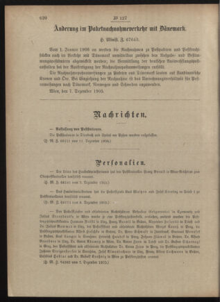 Post- und Telegraphen-Verordnungsblatt für das Verwaltungsgebiet des K.-K. Handelsministeriums 19051215 Seite: 2