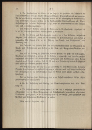 Post- und Telegraphen-Verordnungsblatt für das Verwaltungsgebiet des K.-K. Handelsministeriums 19060109 Seite: 2