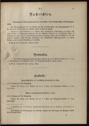 Post- und Telegraphen-Verordnungsblatt für das Verwaltungsgebiet des K.-K. Handelsministeriums 19060109 Seite: 7