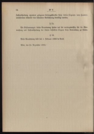 Post- und Telegraphen-Verordnungsblatt für das Verwaltungsgebiet des K.-K. Handelsministeriums 19060119 Seite: 12