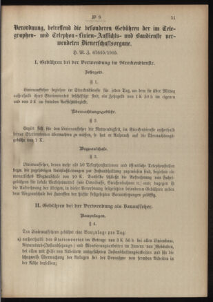 Post- und Telegraphen-Verordnungsblatt für das Verwaltungsgebiet des K.-K. Handelsministeriums 19060119 Seite: 9