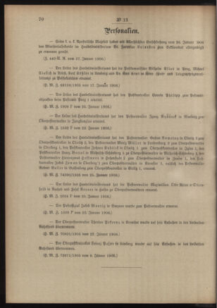 Post- und Telegraphen-Verordnungsblatt für das Verwaltungsgebiet des K.-K. Handelsministeriums 19060201 Seite: 2