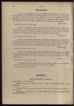 Post- und Telegraphen-Verordnungsblatt für das Verwaltungsgebiet des K.-K. Handelsministeriums 19060223 Seite: 2