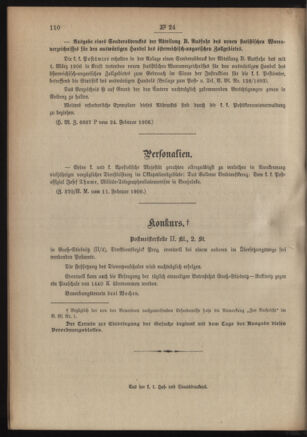 Post- und Telegraphen-Verordnungsblatt für das Verwaltungsgebiet des K.-K. Handelsministeriums 19060301 Seite: 4