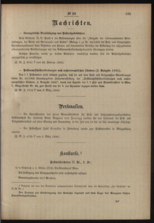 Post- und Telegraphen-Verordnungsblatt für das Verwaltungsgebiet des K.-K. Handelsministeriums 19060312 Seite: 3