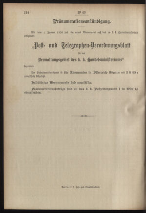 Post- und Telegraphen-Verordnungsblatt für das Verwaltungsgebiet des K.-K. Handelsministeriums 19060413 Seite: 4