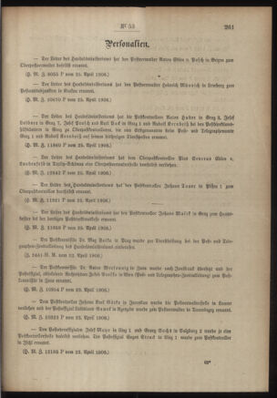 Post- und Telegraphen-Verordnungsblatt für das Verwaltungsgebiet des K.-K. Handelsministeriums 19060508 Seite: 11