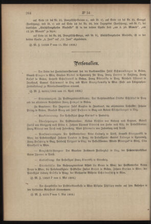 Post- und Telegraphen-Verordnungsblatt für das Verwaltungsgebiet des K.-K. Handelsministeriums 19060508 Seite: 14