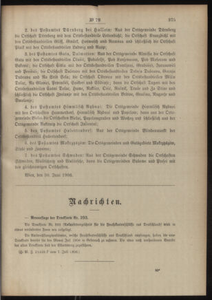 Post- und Telegraphen-Verordnungsblatt für das Verwaltungsgebiet des K.-K. Handelsministeriums 19060508 Seite: 145