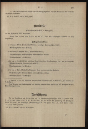 Post- und Telegraphen-Verordnungsblatt für das Verwaltungsgebiet des K.-K. Handelsministeriums 19060508 Seite: 15