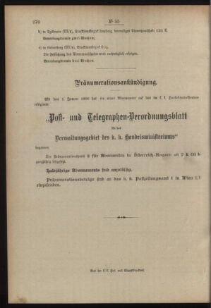 Post- und Telegraphen-Verordnungsblatt für das Verwaltungsgebiet des K.-K. Handelsministeriums 19060508 Seite: 20