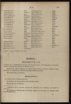 Post- und Telegraphen-Verordnungsblatt für das Verwaltungsgebiet des K.-K. Handelsministeriums 19060508 Seite: 31