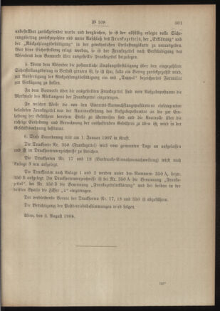 Post- und Telegraphen-Verordnungsblatt für das Verwaltungsgebiet des K.-K. Handelsministeriums 19060508 Seite: 333