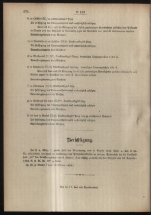 Post- und Telegraphen-Verordnungsblatt für das Verwaltungsgebiet des K.-K. Handelsministeriums 19060508 Seite: 428