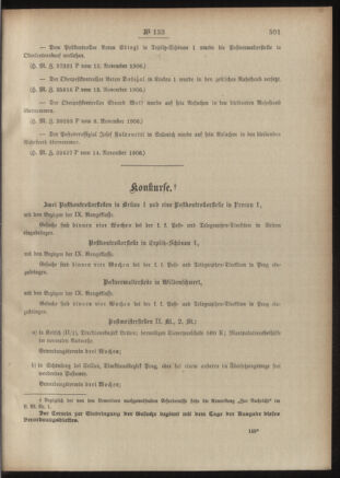 Post- und Telegraphen-Verordnungsblatt für das Verwaltungsgebiet des K.-K. Handelsministeriums 19060508 Seite: 447