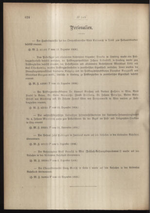 Post- und Telegraphen-Verordnungsblatt für das Verwaltungsgebiet des K.-K. Handelsministeriums 19060508 Seite: 484