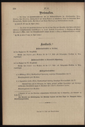 Post- und Telegraphen-Verordnungsblatt für das Verwaltungsgebiet des K.-K. Handelsministeriums 19060508 Seite: 8