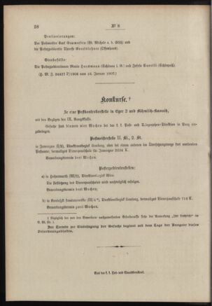 Post- und Telegraphen-Verordnungsblatt für das Verwaltungsgebiet des K.-K. Handelsministeriums 19070122 Seite: 4